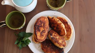 Traditional Russian Piroshki Fried Dough with Caramelized Apples [upl. by Nnywg]