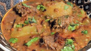 Mauritian Cuisine Meat Lentils Soup with Calabash bottle gourd [upl. by Neyrb]