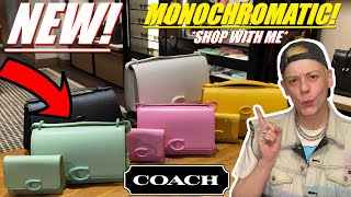 NEW Coach Monochromatic Collections Juno Bags And MORE Coach Shop With Me [upl. by Arda55]