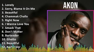 Akon 2024 MIX Playlist  Lonely Sorry Blame It On Me Beautiful Chammak Challo [upl. by Annah]