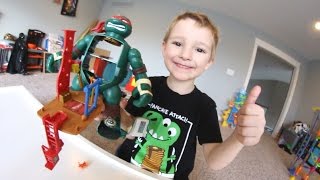 Father amp Son GET RAD TINY PLAYSET  Ninja Turtles Micro Mutants [upl. by Dunson]