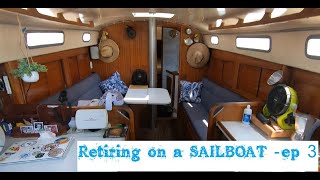 Episode 3 First Sail  Living on a Sailboat  Off grid Living amp Retiring Early [upl. by Ediva923]