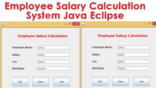 Employee Salary Calculation System Java Eclipse [upl. by Charlotte]