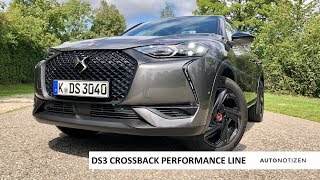 DS3 Crossback Performance Line 2019 CitySUV mit PremiumAnspruch [upl. by Rebm]