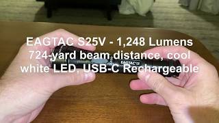 Minireview Eagtac S25V Osram Thrower 21700 TypeC Rechargeable Flashlight [upl. by Fougere]