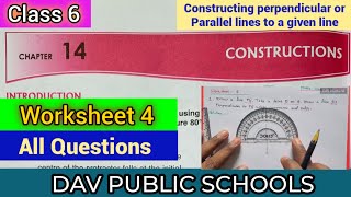 DAV class 6 maths chapter 14 worksheet 4 all Questions Solved [upl. by Ettigirb]