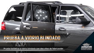 Prueba balística a vidrio blindado de Ford Expedition 2017 [upl. by Selmore976]