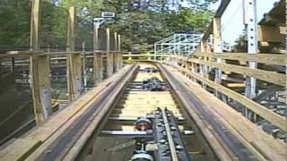 Ravine Flyer II 2 Wooden Roller Coaster Front Seat POV Waldameer Park [upl. by Llehctim]