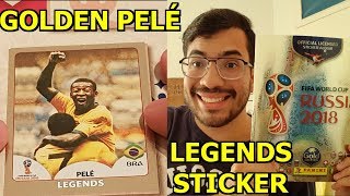 GOLDEN PELÉ LEGENDS STICKER  ALBUM REVIEW  Sticker Packs Russia 2018 Collection Gold Edition [upl. by Haliak]