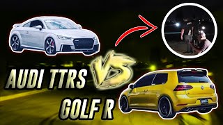 Thanos Golf R vs Audi TTRS  Carrera de Compromiso 20000  La reseña de la noche [upl. by Nahrut]