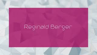 Reginald Berger  appearance [upl. by Adnolor578]