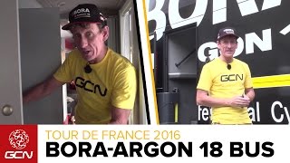 BORAArgon 18 Team Bus Tour  Tour De France 2016 [upl. by Ferdie]