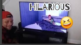 FARTING IN SLEEP PRANK ON BOYFRIEND HILARIOUS REACTION VIDEO [upl. by Aihsatsan]