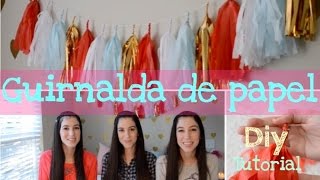 Como hacer una guirnalda de papel  DIY tassel garland trillizas  triplets [upl. by Veta312]