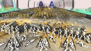 Largest Droid Infantry CHARGE into CLONE BARRICADE  Men of War Star Wars Mod [upl. by Namie19]