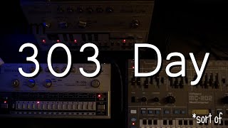 Enjoying a belated 303 Day with the MC202 and TR606 Friends 303day tb303 [upl. by Britni237]