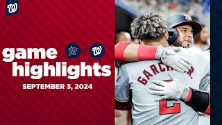 Nationals vs Marlins Game Highlights 9324  MLB Highlights [upl. by Eneleahcim]