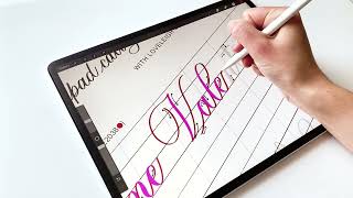 Free Resources for iPad Calligraphy Practice [upl. by Ardnikal]