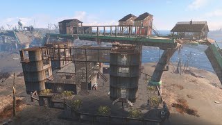 Fallout 4  FINCH FARM  Settlement build tour  NO MODS [upl. by Assyla]