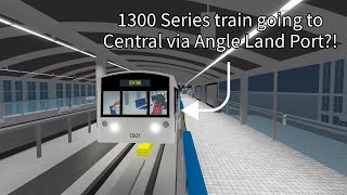 Roblox Delta Line Project  1300 Series train via Central Line Brendwood North to Central [upl. by Nosloc]