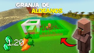 Como Hacer Una Granja De Aldeanos FACIL Y RAPIDO En MINECRAFT 120 Java y Bedrock [upl. by Liliane806]