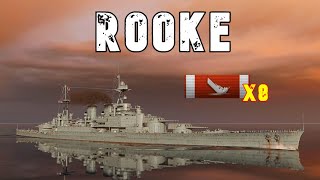 World of WarShips Rooke  8 Kills 218K Damage [upl. by Riti]