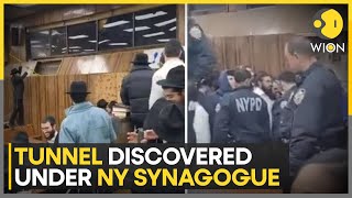 New York synagogue erupts into chaos as secret tunnel unearthed  World News  WION [upl. by Elletse]