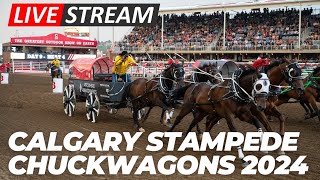 Calgary Stampede 2024 Chuckwagon Race Live Stream [upl. by Proulx]