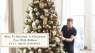 How to Decorate your Christmas Tree Professionally with Ribbons [upl. by Alael769]