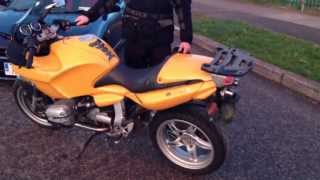 BMW R1100S Laser Exhaust Sound amp Flames [upl. by Stearne993]