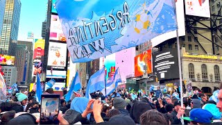 Argentina 🇦🇷 Fans Celebrate World Cup Win Times Square New York City [upl. by Jessee933]