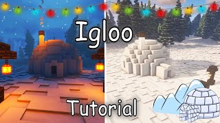 how to build igloo in minecraft tutorial [upl. by Nedloh338]