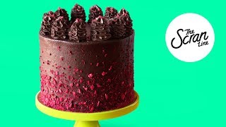 VEGAN CHOCOLATE RASPBERRY CAKE  VEGAN FROSTING  The Scran Line [upl. by Schoenberg]