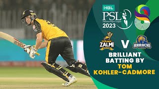 Brilliant Batting By Tom KohlerCadmore  Peshawar vs Karachi  Match 17  HBL PSL 8  MI2T [upl. by Allrud]