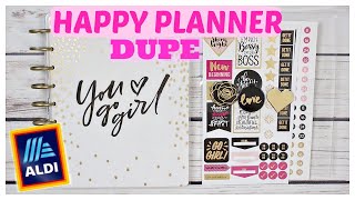 Happy Planner Dupe  Aldi Planner Review [upl. by Fuhrman]