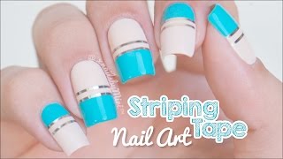 Striping Tape Nail Art [upl. by Harland]