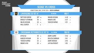 Liversedge CC 1st XI v Crossbank Methodists CC 1st XI [upl. by Allisurd]