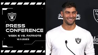 Jimmy Garoppolo Davante Adams Coach Graham and Coach Lombardi Presser  101123  NFL [upl. by Oelak]