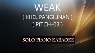 WEAK  MICHAEL PANGILINAN   PITCH03  PH KARAOKE PIANO by REQUEST COVERCY [upl. by Rhyner]