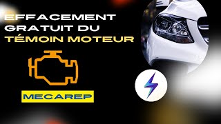 VOYANT MOTEUR ALLUMER TABLEAU DE BORD EFFACEMENT GRATUIT [upl. by Ainoyek]