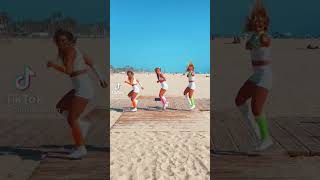 “Red Red Wine” TikTok Shuffle Dance Trend Shuffolution at the beach ShufflingCutting Shapes [upl. by Richardo246]