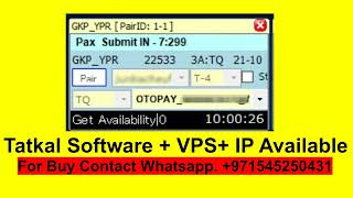 Today Tatkal Ticket Booking Live by Winzip  Best Tatkal Software [upl. by Cirdla]