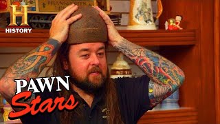 Pawn Stars BIG MONEY for RARE quotONEINAMILLIONquot HELMET Season 17  History [upl. by Arahsit]