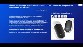 Erleben Sie sofortige Wärme mit OCOOPA UT3 Lite Ultraleichte magnetische Handwärmer im 2erPack [upl. by Derick]