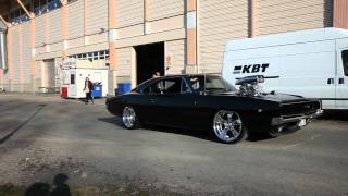 Victory burnout Supercharged Dodge Charger 68 [upl. by Laflam]