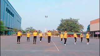 Ram Pam Pam Mucha  Line Dance  Choreo by Sawina INA  Demo by Rainbow Line Dance Club [upl. by Maryl]