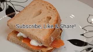 Smoked Salmon Sandwich  Salmon Sandwich Recipe  Sandwich recipe  Quick Sandwich recipe  Salmon [upl. by Schalles]