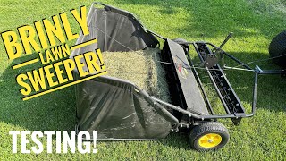 Brinly Lawn Sweeper With Dethatcher How Does This Thing Perform On Stones Branches And Grass [upl. by Getraer51]