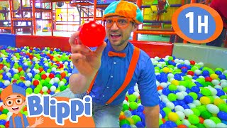 Blippi Discovers the BEST Playground  1 HOUR BEST OF BLIPPI  Blippi Toys [upl. by Reerg]