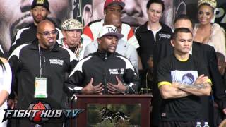 Mayweather vs Maidana full post fight press conference video [upl. by Hamrnand905]